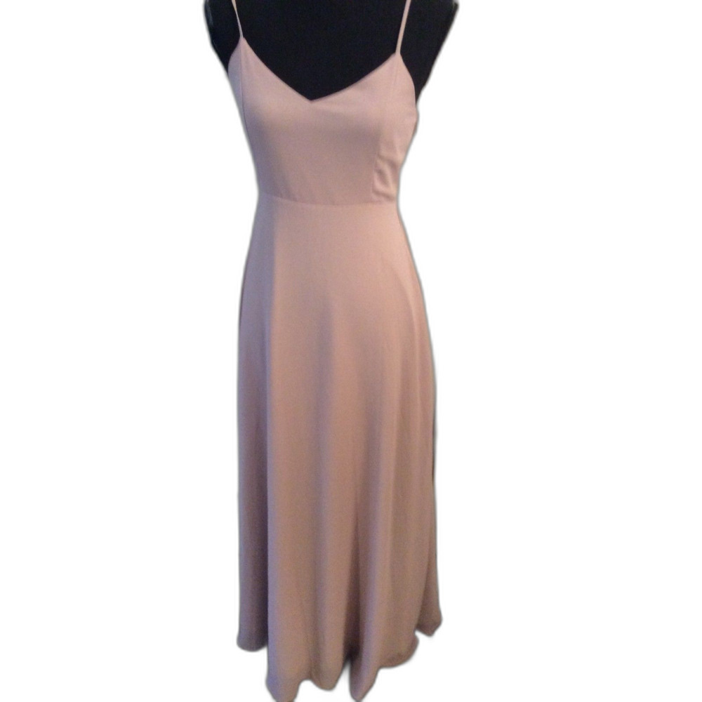 Show Me Your Mumu Pink Bridesmaid Prom Dress Small S V Neck
